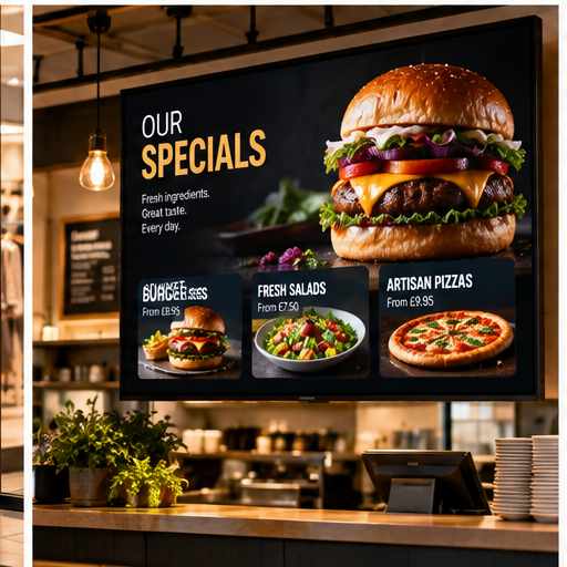 Restaurant digital signage
