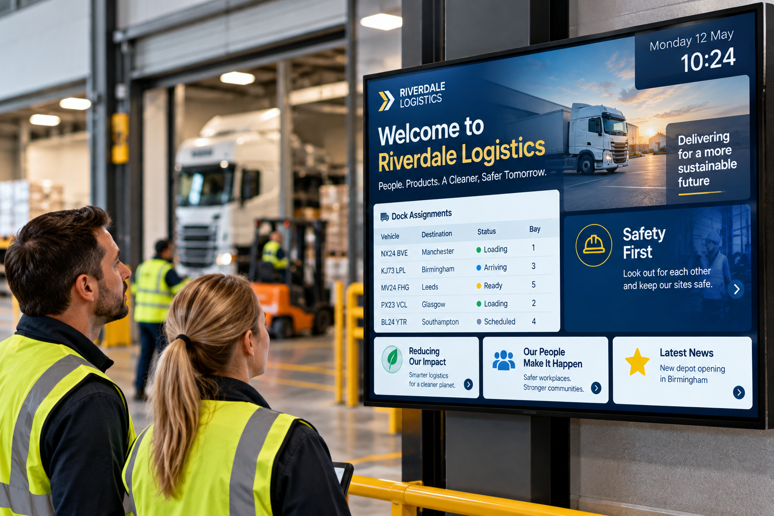 Transportation Logistics digital signage